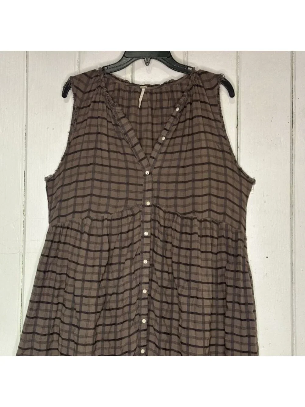 Free People Edie Size Large Oversized Duster Lagenlook Cottagecore Maxi Dress - Picture 3 of 16